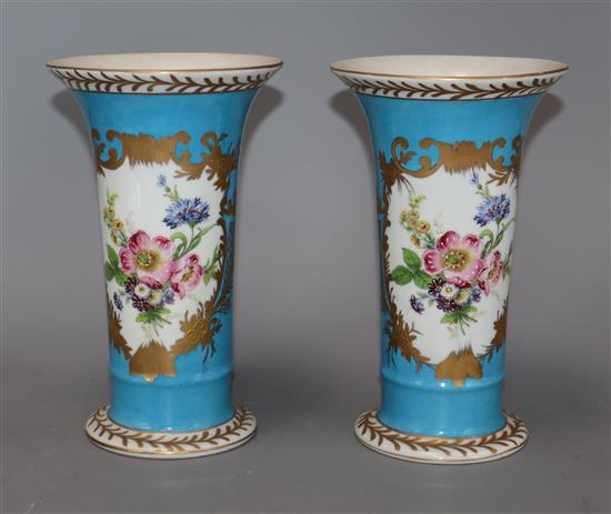 A pair of porcelain Royale vases height 20cm